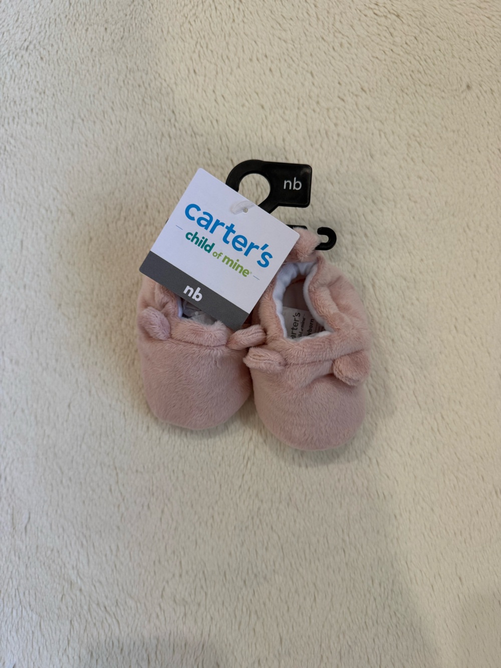 Carter's Pink Newborn Baby Booties